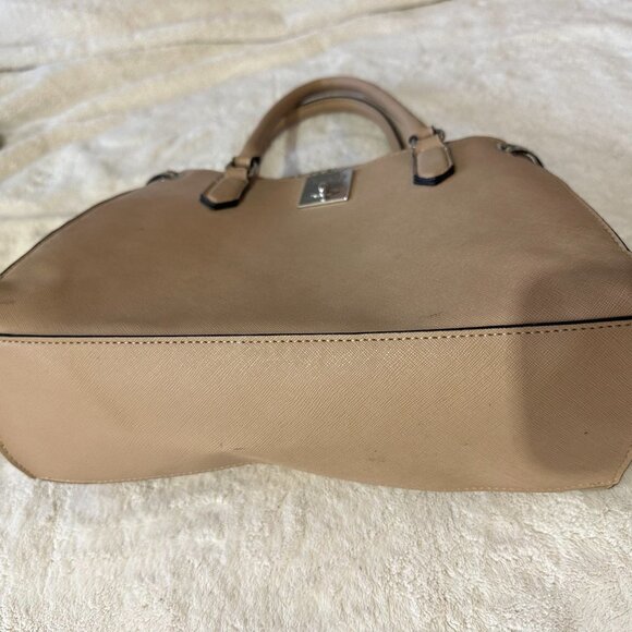 Beige Leather Guess Snakeskin Marysville Tote - Picture 11 of 15